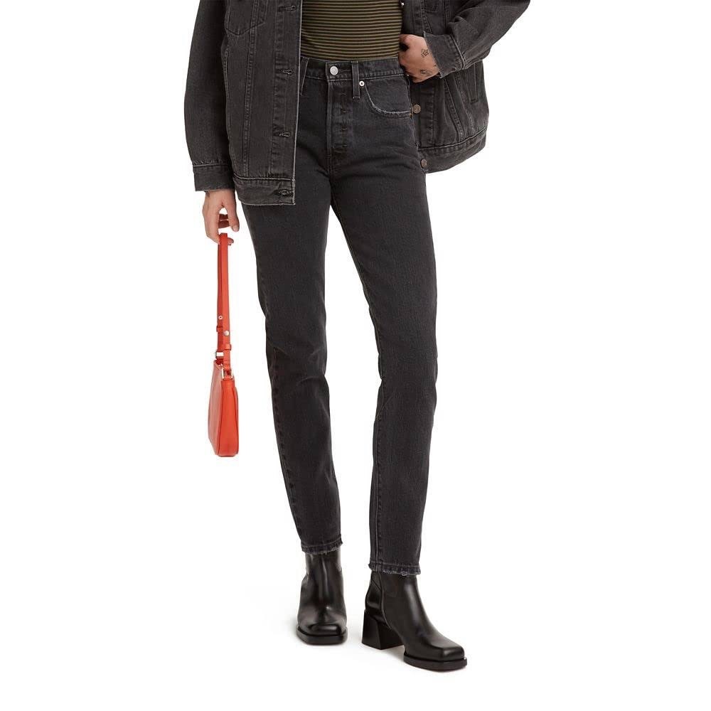 levi 501 black skinny’s/mom fit jeans